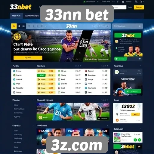 Interface e usabilidade do site 33nn bet